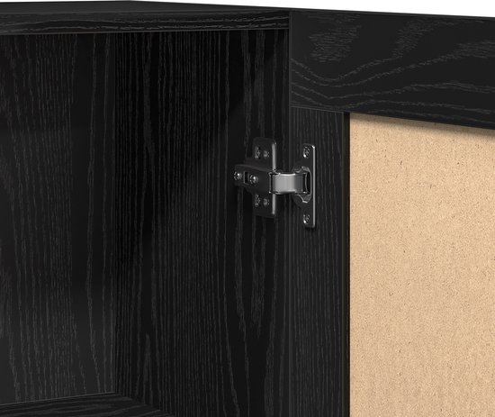 vidaXL - Noir - Chêne - Bibliothèque - - - 82,5 x 30,5 x 80 cm - - - Bois d'ingénierie