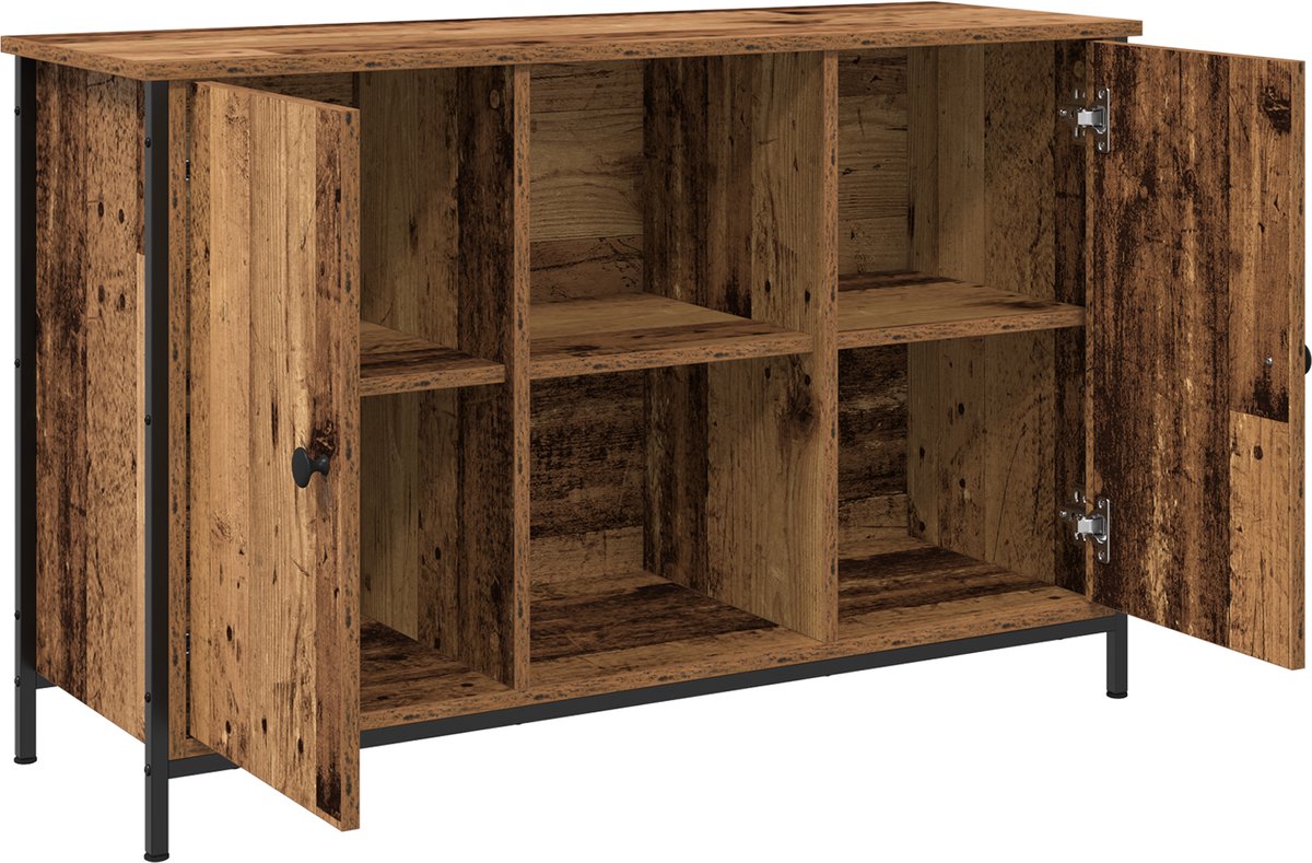 vidaXL - Tv-meubelset - Oud - Hout - 101 - x - 35 - x - 65 - cm - Bewerkt - hout