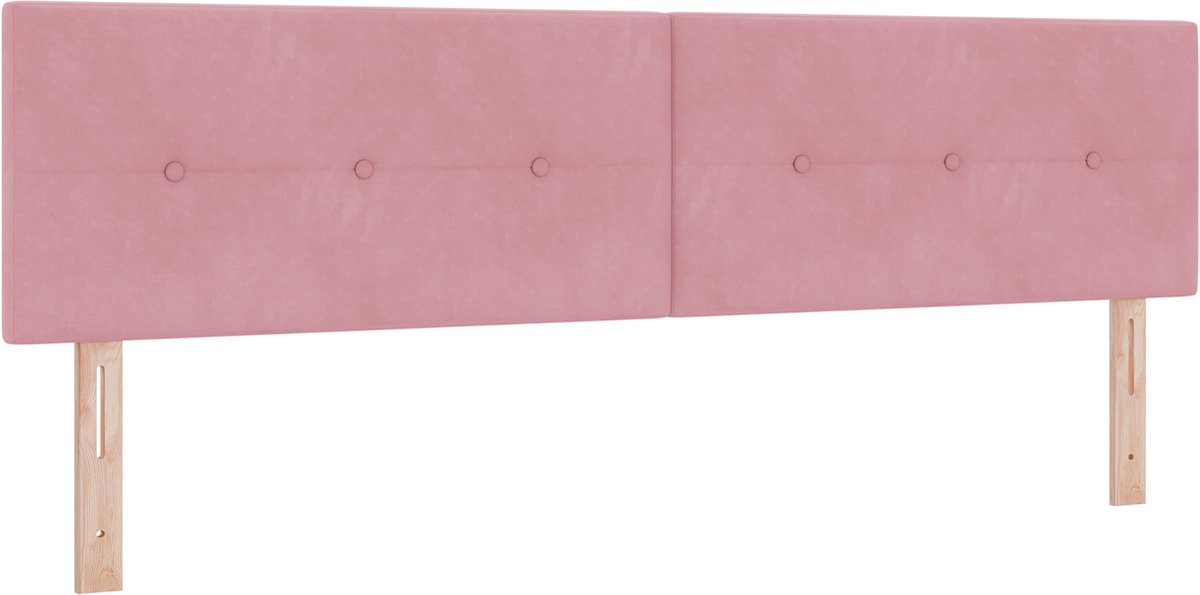 vidaXL - Hoofdbord - Roze - 180 - cm - Fluweel