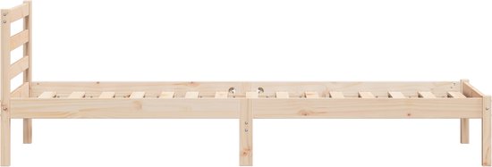 vidaXL - Bedframe - Bruin - 225,5 - x - 85,5 - x - 69,5 - cm - Massief - vurenhout
