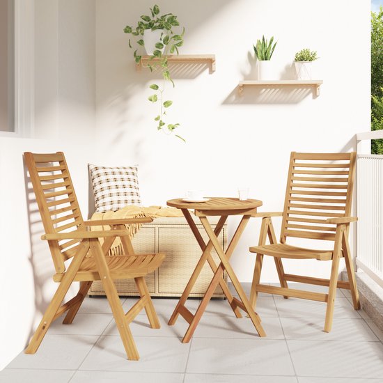 vidaXL - Chaises de jardin - 2 pièces - Bois de teck Massief