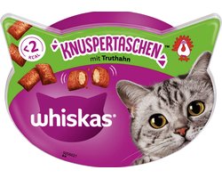 6x Whiskas Temptations Kalkoen - 6x 60gr - Krokant vanbuiten - Zacht vanbinnen - Nieuwe verpakking