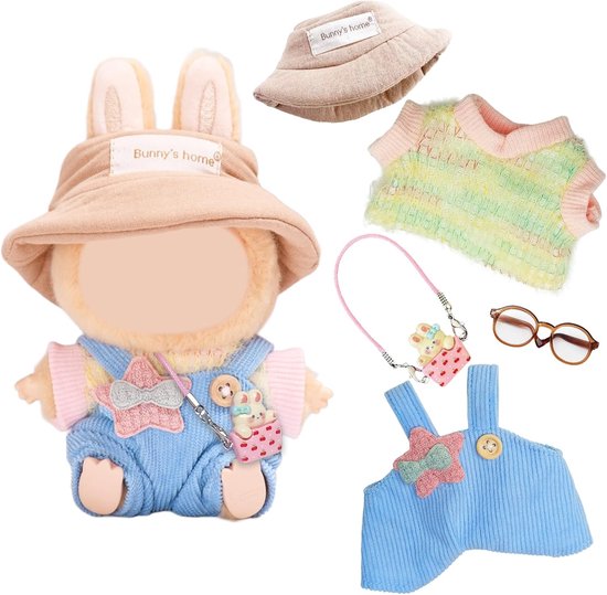 Mini vêtements de poupée en peluche de 17cm, accessoires de tenue pour vêtements Labubu, vêtements de poupée Time to Chill 26 Mini vêtements de poupée en peluche de 17cm, accessoires de tenue pour vêtements Labubu, vêtements de poupée Time to Chill 26