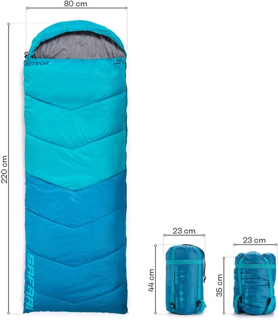 Meteor Safari L - Slaapzak - blauw, comfortabel, lichtgewicht van Meteor — afbeelding 3
