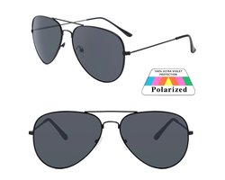 Fako Fashion - Pilotenbril - Polariserend - Polarized - Piloot Zonnebril - Heren Zonnebril - Dames Zonnebril - Zwart