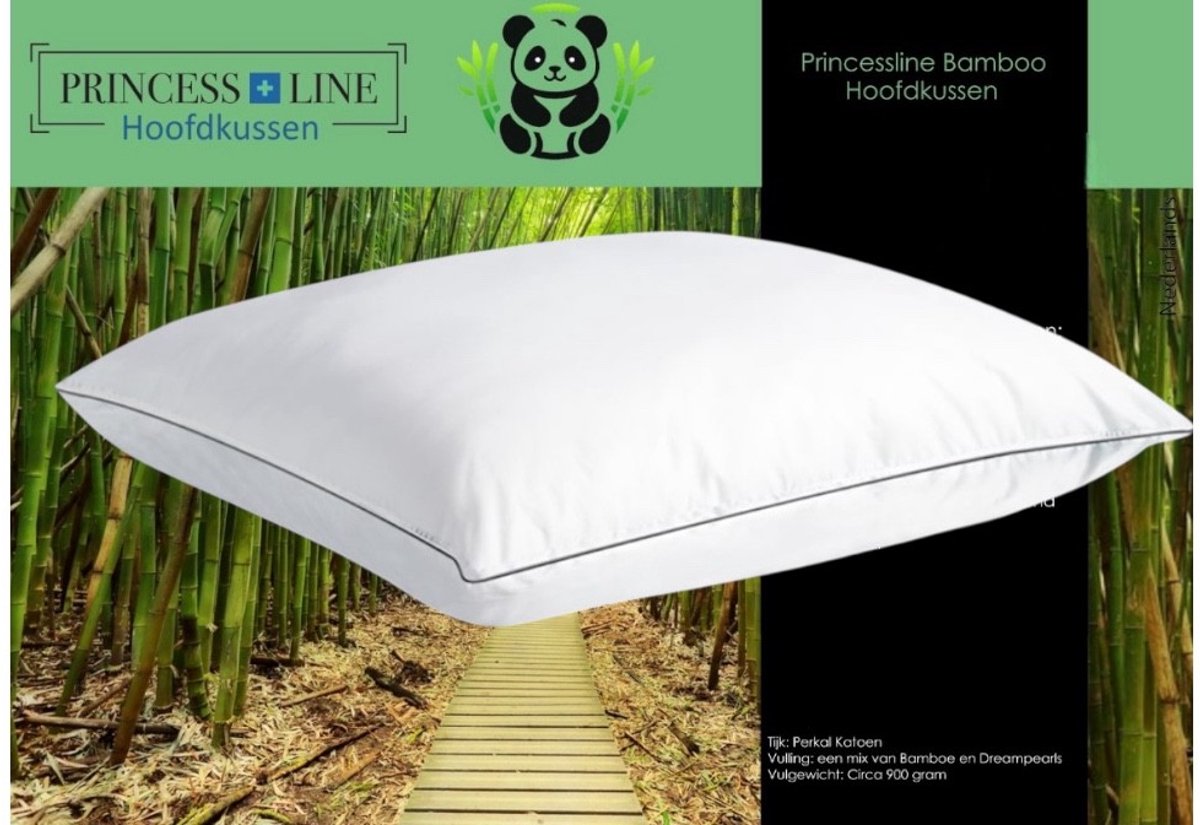 Princess Line Hoofdkussen – Percale Katoenen Hoes – 60x70 cm – Bamboe & 3D Vezelballetjes | Extra Comfort & Ventilatie