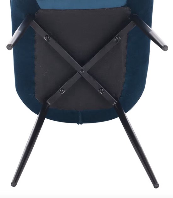 Chaises de Chaises Varnox - Chaises de table à manger - Chaises - Chaise de salle à manger - Cuir synthétique - Set de 4 - Gris foncé - Pieds noirs