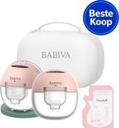 Bol.com BABIVA® Premium Handsfree Borstkolf - Elektrische Borstkolf - Draadloze borstkolf - Oplaadbaar - 2025 Model -BPA Vrij - ... aanbieding