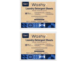 Washy Wasstrips Kersengeur 2X- Wasmiddeldoekjes voor Witte, Gekleurde en Zwarte Was - Wasmiddel Strips - Eco Wasmiddel Vellen - Duurzame Laundry Strips (200 wasbeurten)