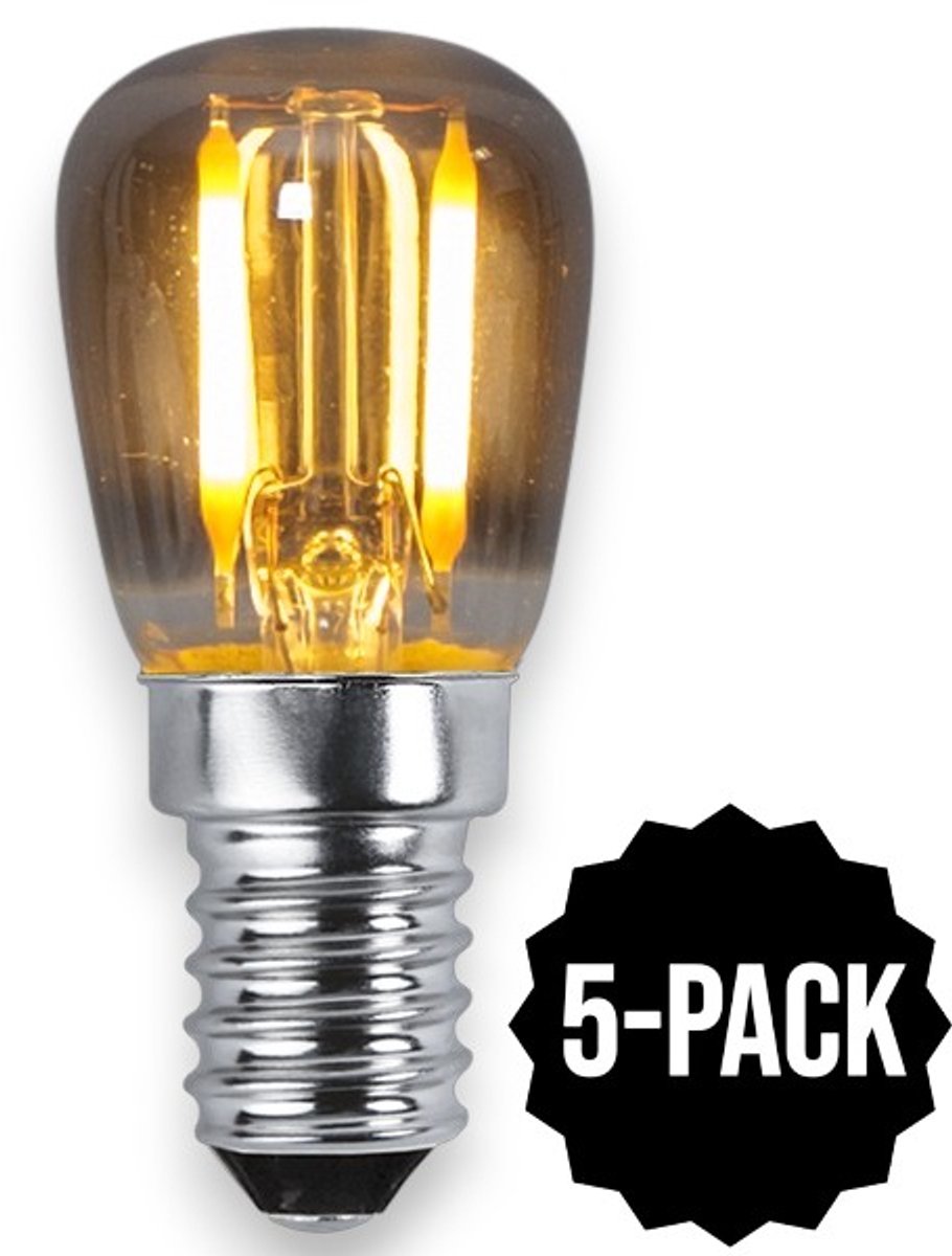5-Pack | Mini lampje - E14 - 1W - Super Warm Wit