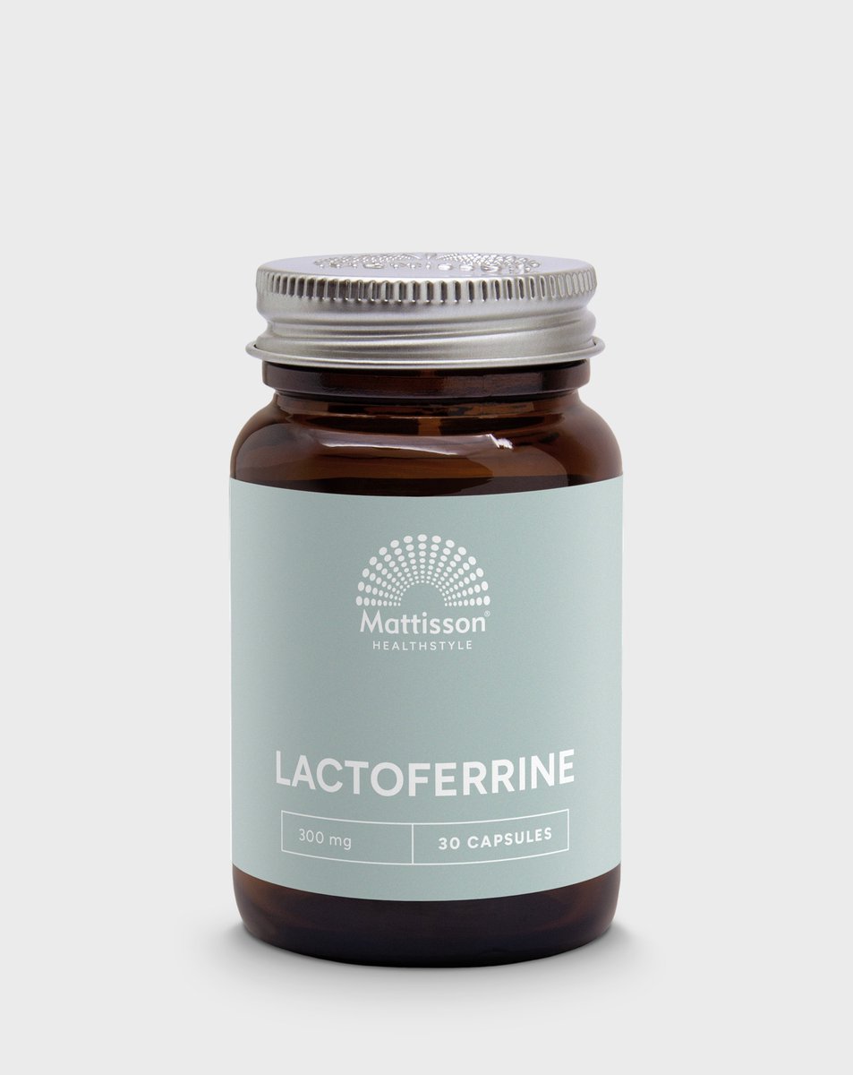 Goedkoopste Mattisson - Lactoferrine 95 300mg - Lichaamseigen Ijzerbindend Eiwit - Supplement - 30 Capsules