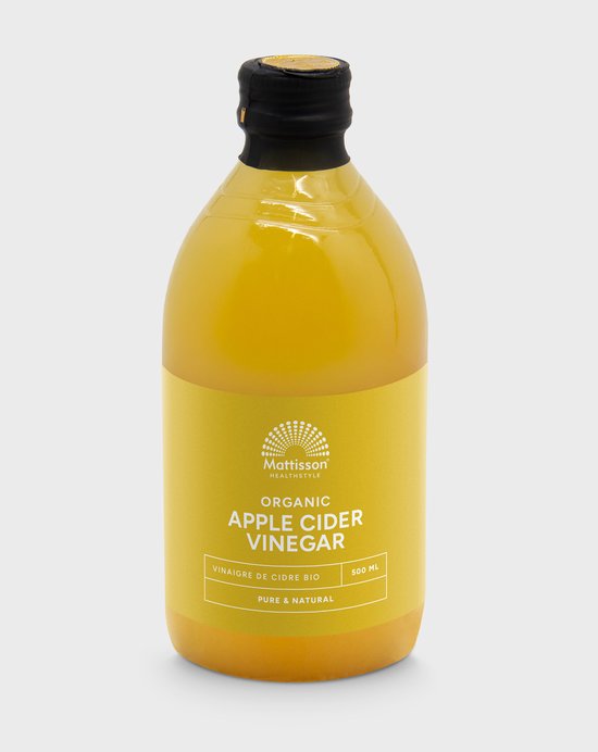Mattisson - Biologische Apple Cider Vinegar (Appelazijn) - Puur - Vegan & Biologisch Appel Azijn - 500 ml