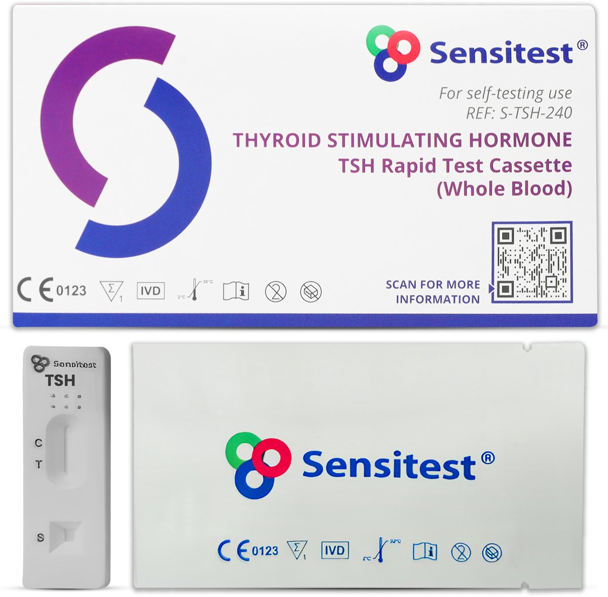 TSH Sneltest – Zelftest voor Schildklierfunctie – Resultaten binnen 10 Minuten – Eenvoudig thuis uit te voeren – 1 stuk
