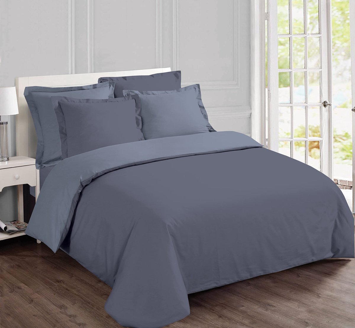 Ibenzoa® Multifunctionele Beddengoedset - 240x260 cm Dekbedovertrek & 2 Kussenslopen - 100% Katoen