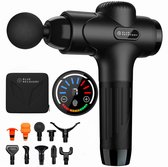 Bol.com Blue Recovery Massage Gun Professioneel - Massage Pistool - Bindweefselmassage Apparaat met 12 Opzetstukken - Massage Ap... aanbieding