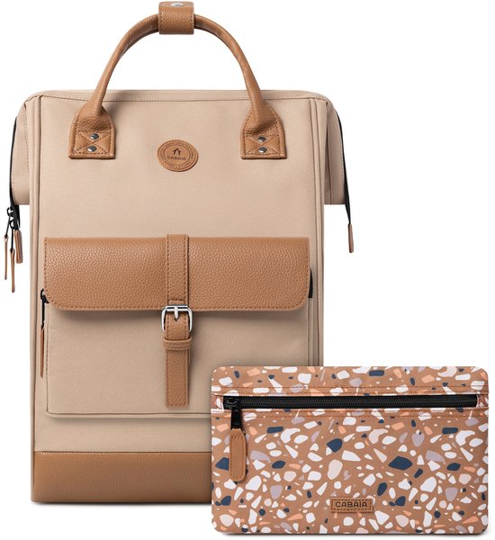 CABAIA - Rugzak Adventurer Large 23L Kuala Lumpur, Computercompartiment 15", Levenslange garantie, Brede opening - Bruin
