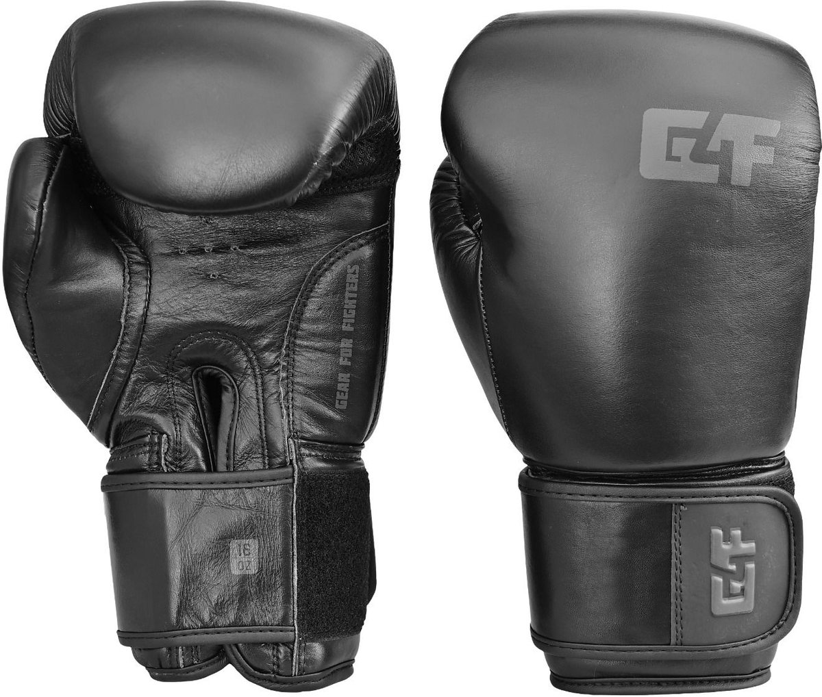 G4F - Bokshandschoenenen Leer Sparring 2.0 - Zwart/Zwart - 14 Oz