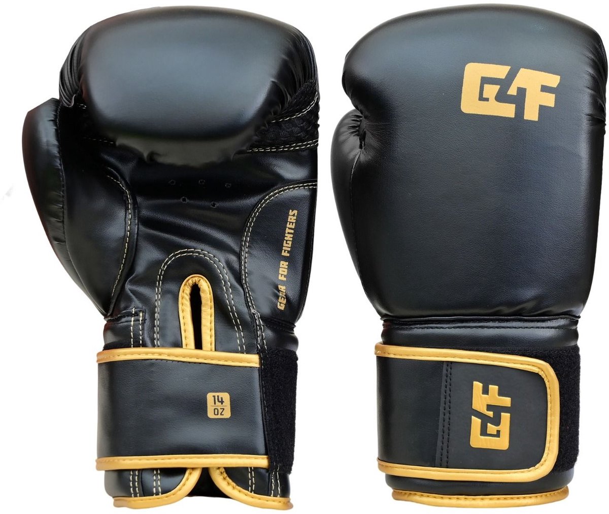 G4F - Bokshandschoenen - Kickboks Handschoenen - en Starter - Zwart/Goud - 10 Oz