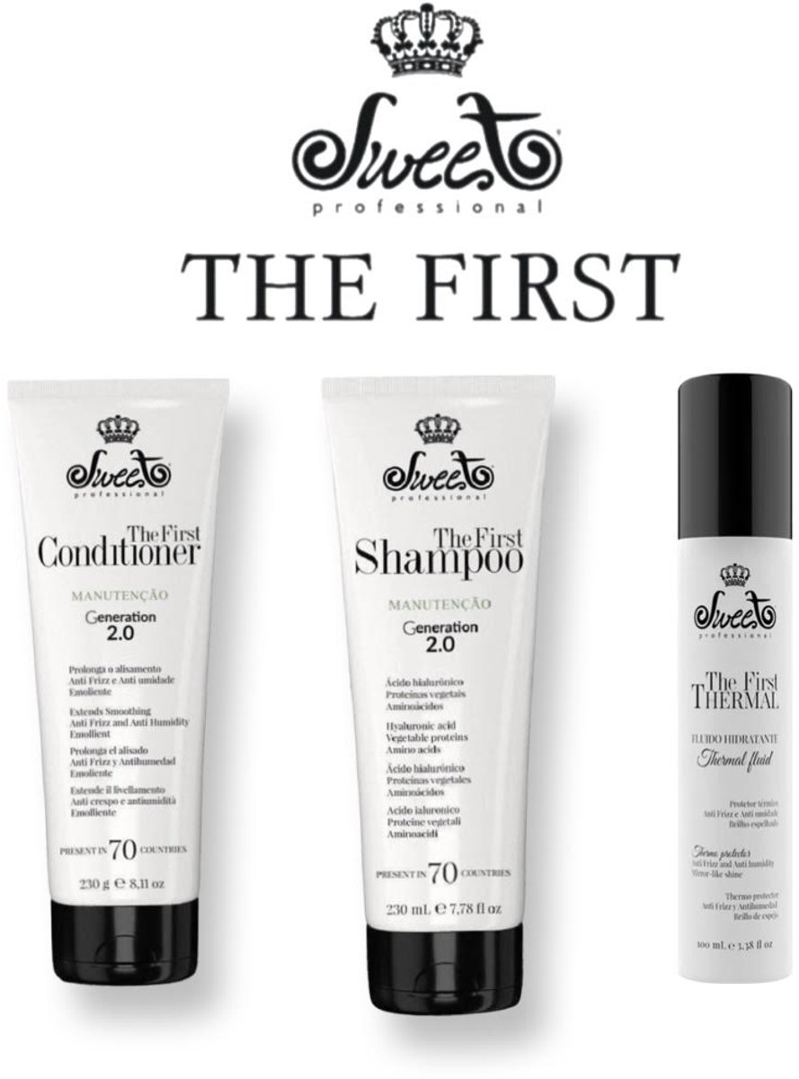 Sweet Professional Shampoo & Conditioner – Natuurlijke verzorging na keratine & Sweet - The First Thermal - Spray Protector 100 ml