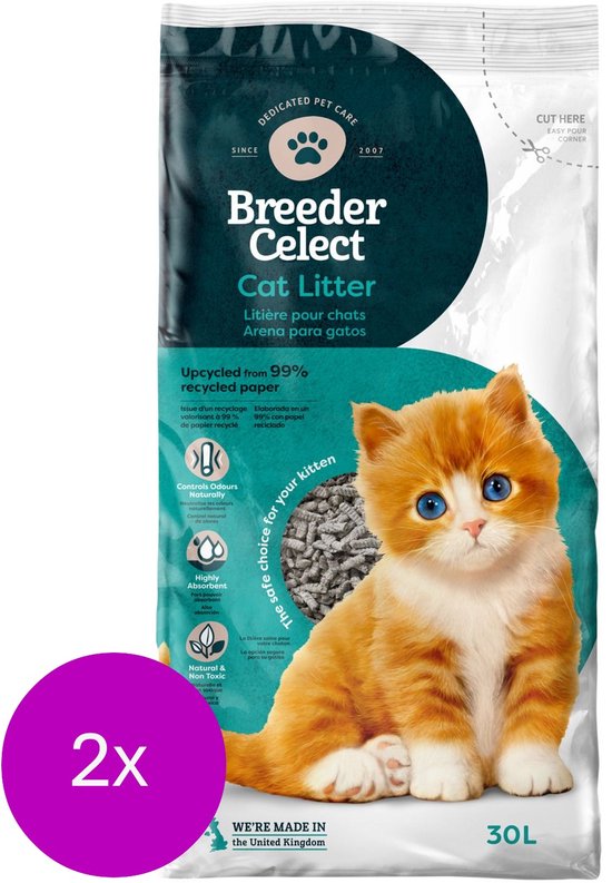 Breedercelect - Kattenbakvulling - 2 x 30 l