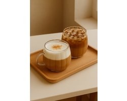 Mevaz - Thee glazen met oor - Koffie Glazen - Waterglazen - Caffè Latte Macchiato glazen - cappuccino - set van 2 stuks - 400ml Mevaz - Thee glazen met oor - Koffie Glazen - Waterglazen - Caffè Latte Macchiato glazen - cappuccino - set van 2 stuks - 400ml