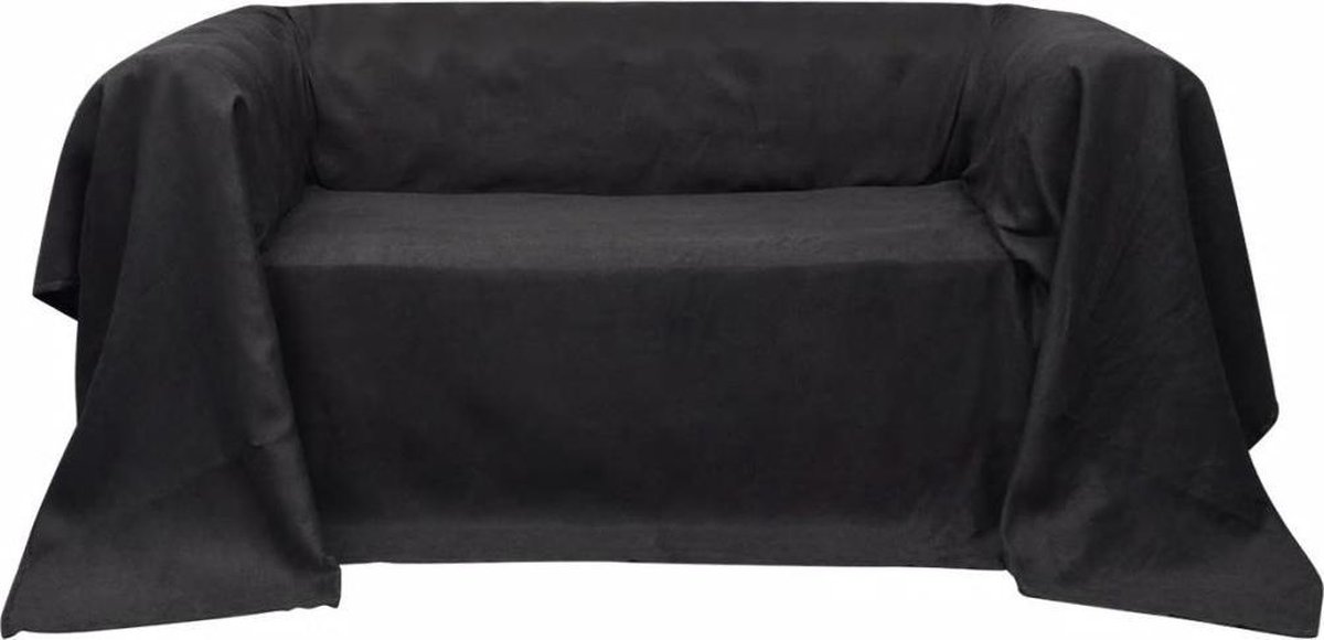 vidaXL Bankhoes - 210x280 - cm - microsuède - antraciet