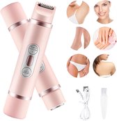 Bol.com 2 in 1 Ladyshave voor Vrouwen - Scheerapparaat Vrouw - Bikinitrimmer Dames - Mini haarverwijderaar voor nat en droog haa... aanbieding