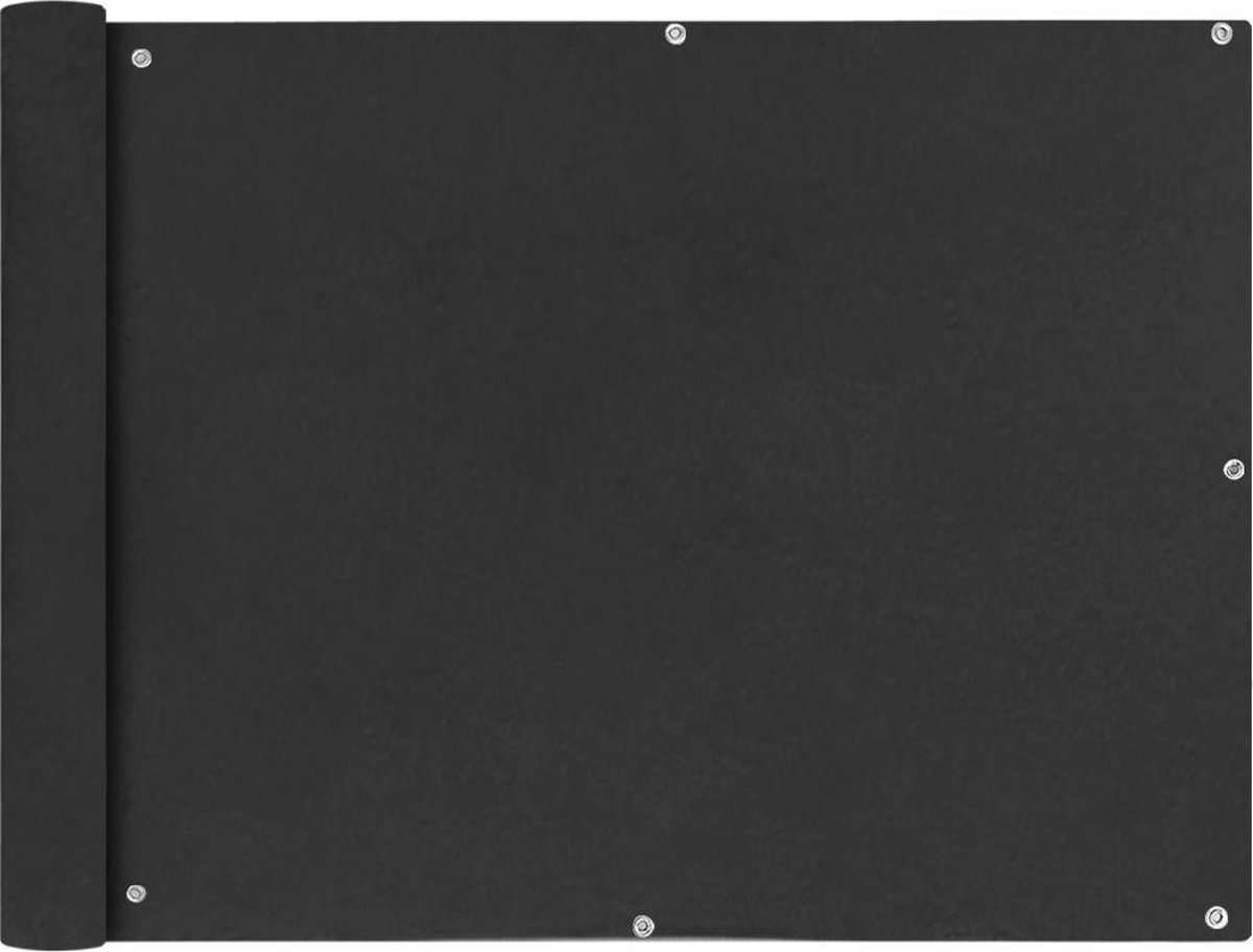 Bol.com vidaXL - Balkonscherm - 90x400 - cm - oxford - stof - antraciet aanbieding