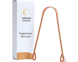 Tongschraper Koper – Ayurvedische Tongreiniger – 100% Zuiver Koper – Anti-bacterieel – Voor Een Frisse Adem & Gezonde Mondhygiëne - 1 stuk/ inclusief Ayurvedische tongdiagnose!