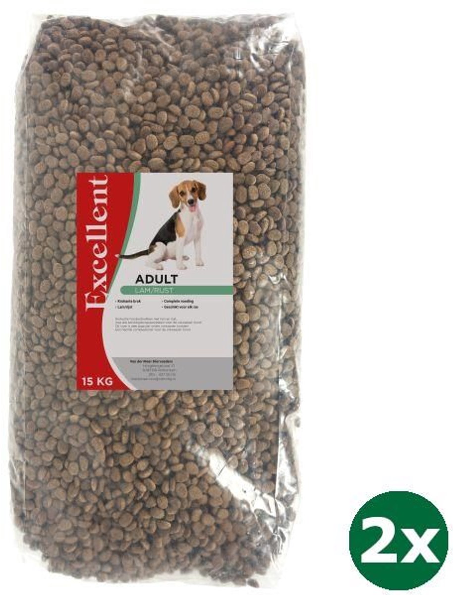 Excellent 2x15 kg Excellent lam / rijst hondenvoer