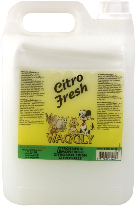 Waggly Citro Fresh Geurverwijderaar - 5 l