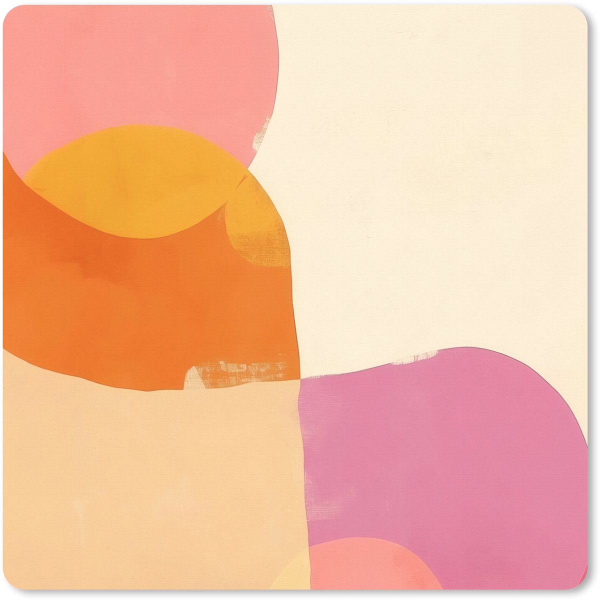 Muismat XXL 50x50 cm - Bureau onderlegger - Bureau mat Vormen - Abstract - Kleurrijk - Bureaumat - Gaming mousepad xl - Bureaulegger groot - Computer deskmat