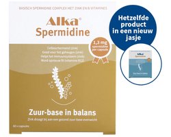 Alka® Spermidine - 1.3mg Spermidine per capsule - Hoge dosering spermidine - 60 capsules - Basisch Spermidine complex met B-Vitamines en zink