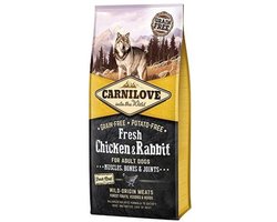 Carnilove Hondenvoer - Kip en Konijn - Graanvrij, 12kg, Rijk aan Eiwitten