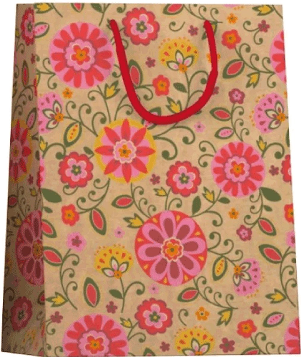 Papieren cadeau tas M Bright Kraft