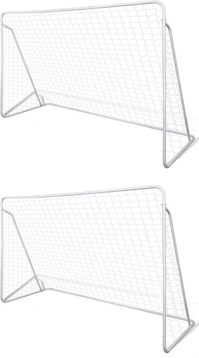 vidaXL - Voetbalgoals - 2 - st - 240x90x150 - cm - staal