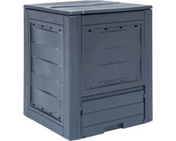 vidaXL - Compostbak - 260 - L - 60x60x73cm - grijs - Budgetkeuze