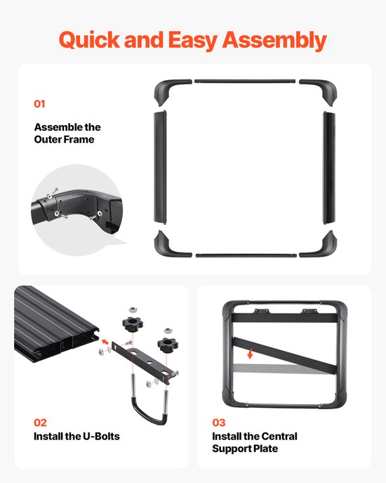 Panier de toit de voiture (1216 x 1020 x 142 mm), panier de toit universel en acier allié inoxydable avec une capacité de charge jusqu'à 68 kg, adapté aux SUV et aux camions