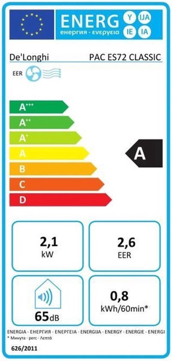 Afbeelding 2 van De'Longhi Pinguino PAC ES72 Classic - Compacte Mobiele Airco