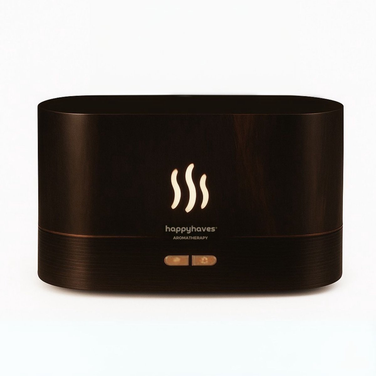 Goedkoopste Aroma diffuser Release the Fire Within van Happyhaves - Magisch Vlameffect - Modern Ontwerp - Zwart - Sfeer in elke Kamer
