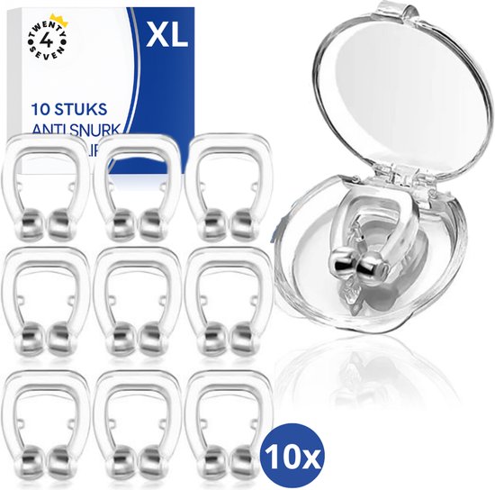 Twenty4seven® Anti Snurk Neusclips - 10 Stuks - Magnetische Neusspreider - Snurkproducten - Werkt Tegen Snurken