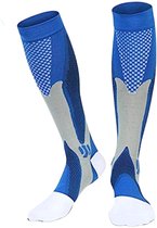 KANGKA Compressiekousen met 20-30 mmHg - Blauwe Compressie sokken Maat 36 tot 40 (S/M) - Sportsokken - Hardloopsokken - Wandelsokken - Unisex