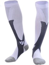 KANGKA Compressiekousen - Compressie sokken Maat 35 tot 38 (S/M) - Steunkousen - Wit