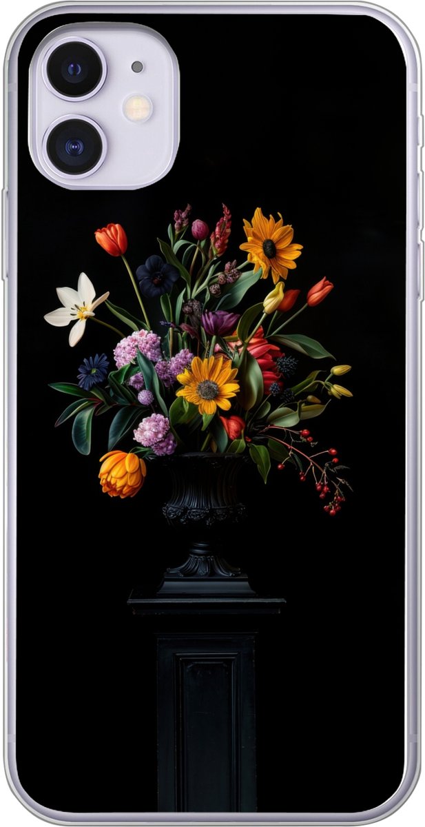 Telefoonhoesje Geschikt voor iPhone 11 hoesje - Zonnebloemen - Boeket - Kleurrijk - Siliconen Telefoonhoesje Telefoonhoesje