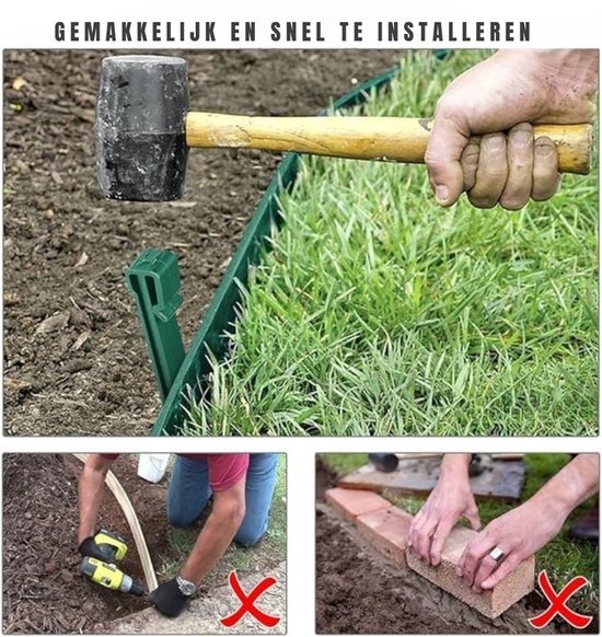 GTB® Borderrand op Rol - Borderrand - Perkland - Groen - 2000cm x 13cm ...