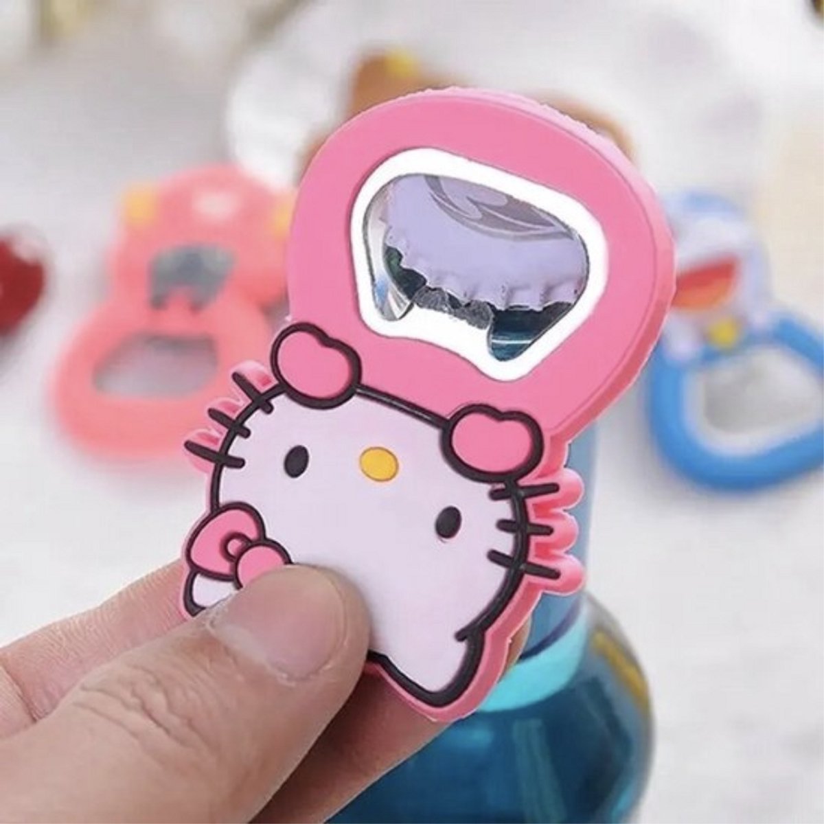 Hello Kitty - Draagbare fles openener - Wijn - bier opener - met Ingebouwde Koelkastmagneet