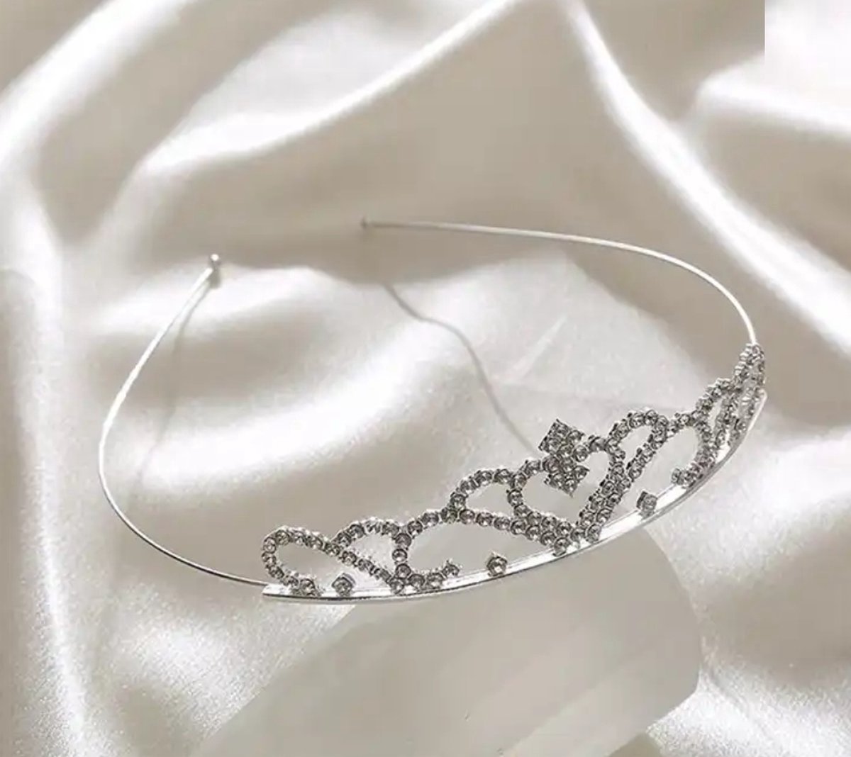Prinsessen Tiara Kind - Kroontje meisje - Zilverkleurig Type 2 - vanaf 3 jaar — afbeelding 2