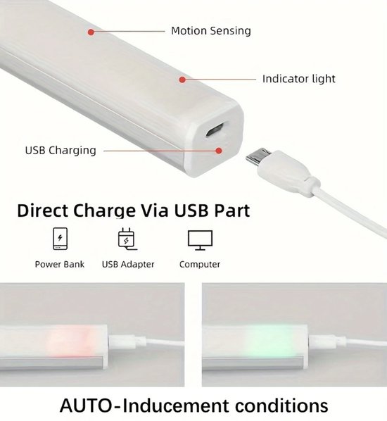 StijlvolStekkie draadloze led lamp – bewegingssensor – 3 stuks