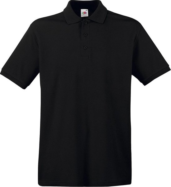 Fruit of the Loom Polo Shirt Zwart XL