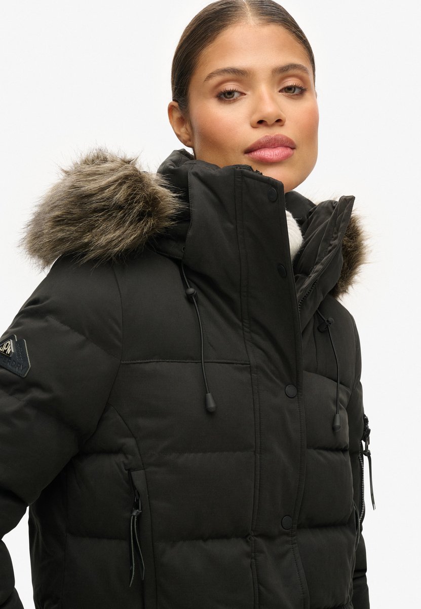 Superdry Expedition parka van microvezel Dames Gewatteerde jassen Zwart